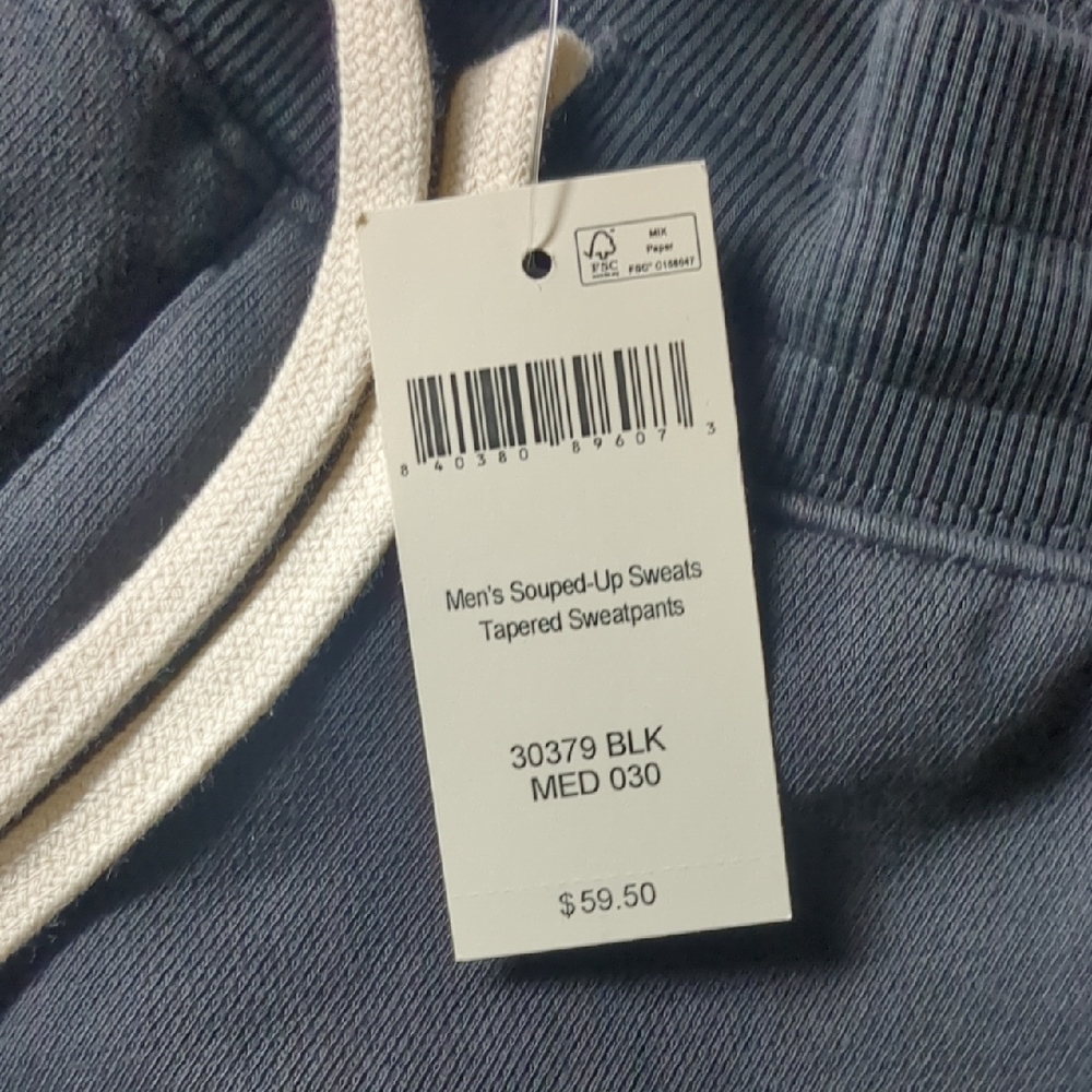 NWT Duluth Trading Co Black Men's Jogger Sweatpants Mx30 - Picture 5 of 8